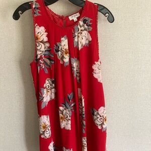 Umgee Red Floral Mini Dress women’s small